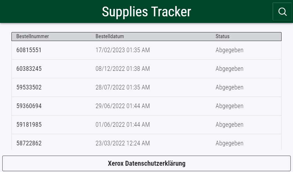 Wann wurden die Pakete abgegeben?