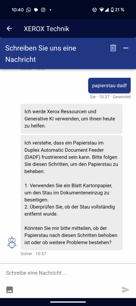 Support Chat & Hilfe Teil1